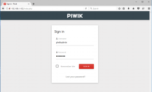 Piwik-Admin-Login