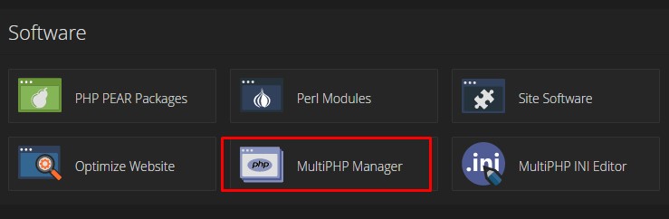 multiphp manager کلیک کنید